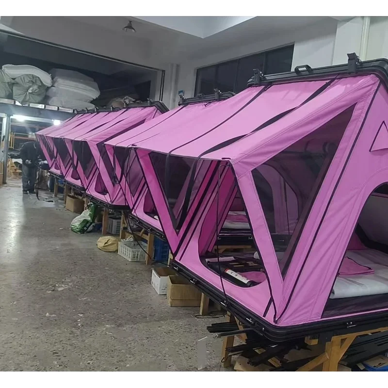 Hot selling 2-3 Person Fashionable Aluminum Hard Shell Waterproof Rooftop Tent, Four-season Easy Mounting For Car Outdoor Campin