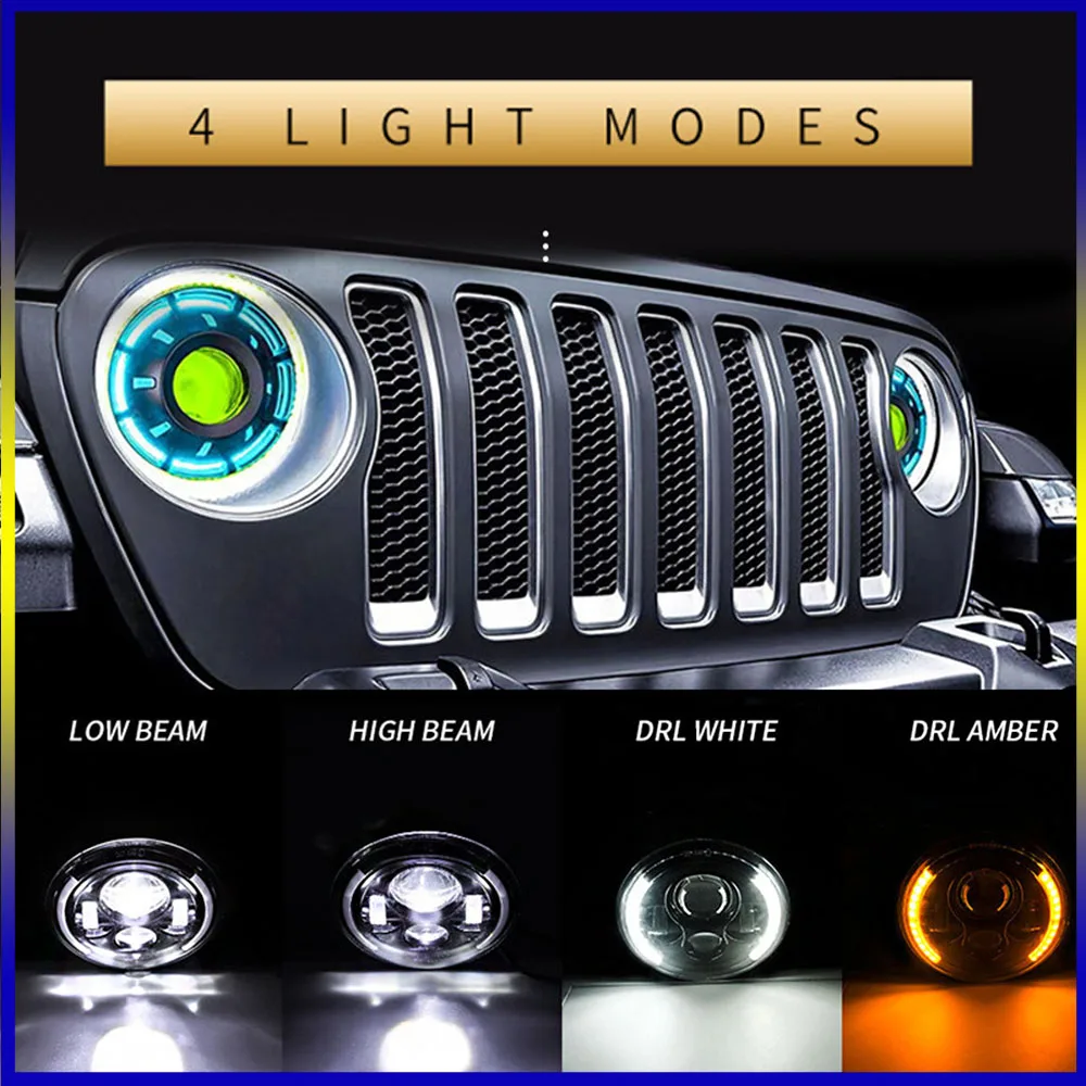 

7-inch Wrangler Headlights, High Brightness Car Motorcycle Headlights, Off-road Vehicle Headlights, LED Headlights Modification