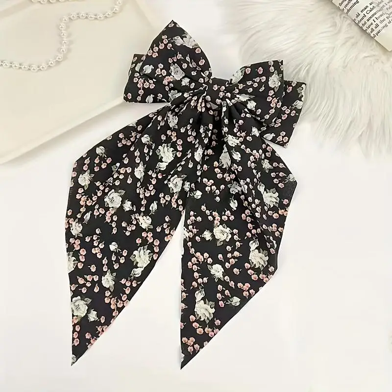 데일리 드레스에 적합한 1pc 여성용 꽃 봄 클립 머리핀 목가적 스타일