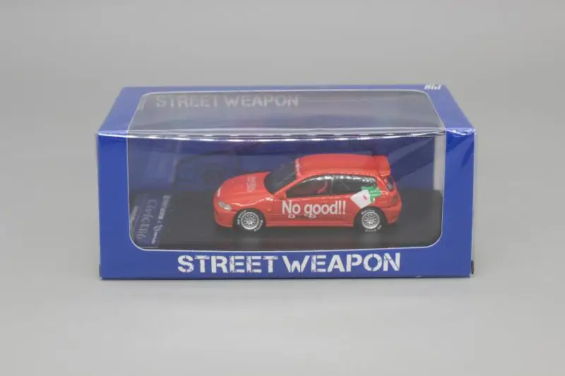 Street Weapon SW 1:64 Civic EG6 red Diecast Model Car Kids Toys Gift