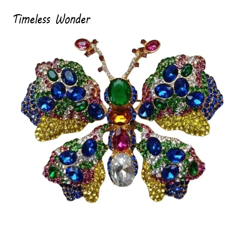 Timeless Wonder Fancy Zircon Butterfly Brooch Pins for Women Designer Jewelry Runway Rare Luxury Gift Sweet Classy 5381