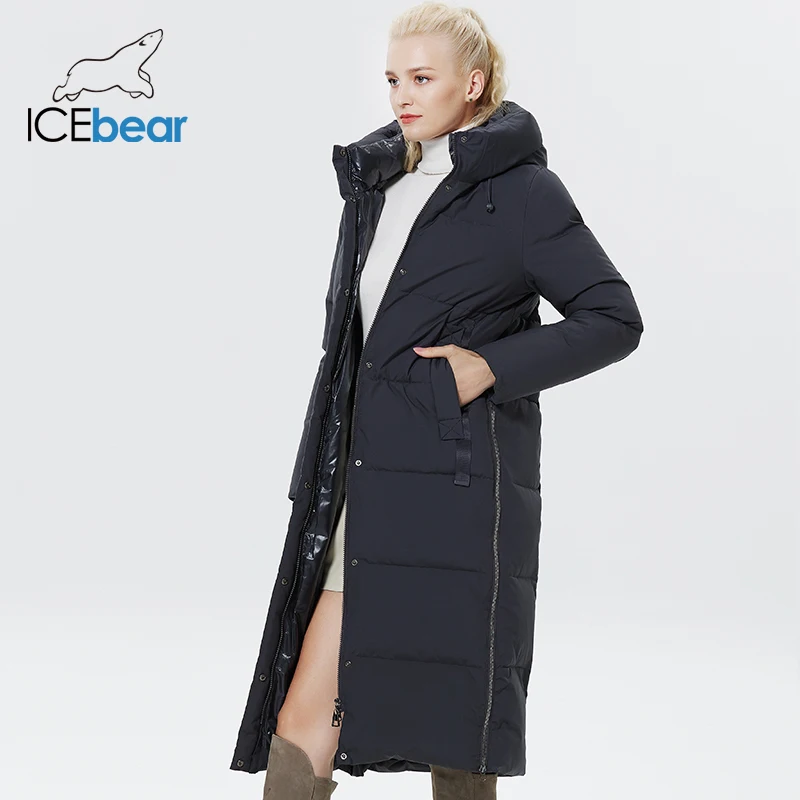 Imagem -04 - Icebear-parkas Longas de Algodão com Capuz para Mulheres Roupas à Prova de Vento para Senhoras Nova Moda Inverno Gwd22580d 2023