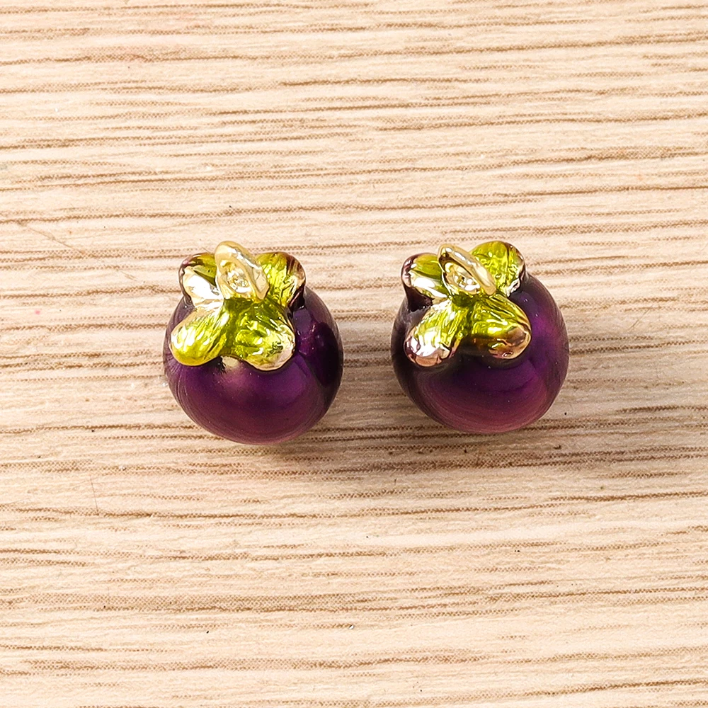 Tusember 5 Stück niedliche Frucht-Anhänger, Apfel, Zitrone, Mango, Kirsche, Ananas, Erdbeere, Charm-Perlen, passend für Original-Armbänder, DIY-Schmuck – Detail 13
