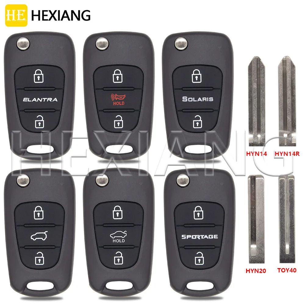 

Сменный автомобильный флип-ключ HE, чехол-брелок для Hyundai I20 I30 Ix35 Verna Accent Solaris Elantra для Kia K2 K5 Picanto Sportage