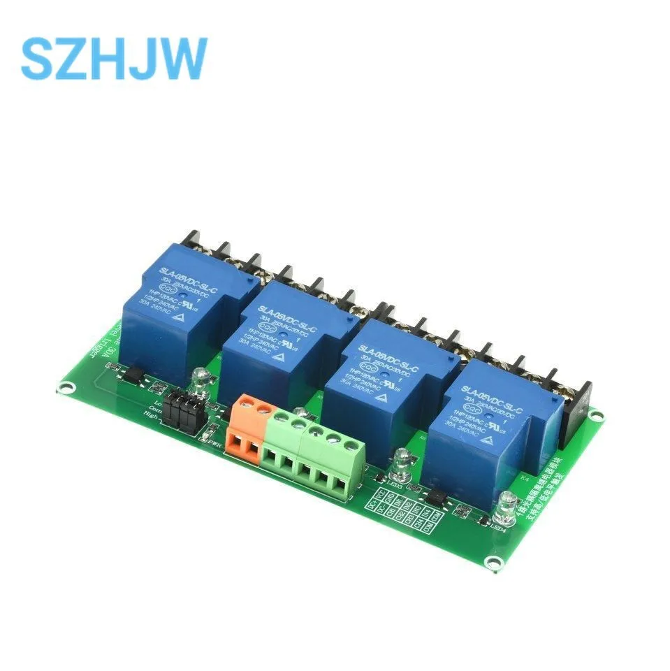 1 2 4 8 Channel Relay Module 30A With Optocoupler Isolation 5V 12V 24V Supports High And low Triger Trigger 