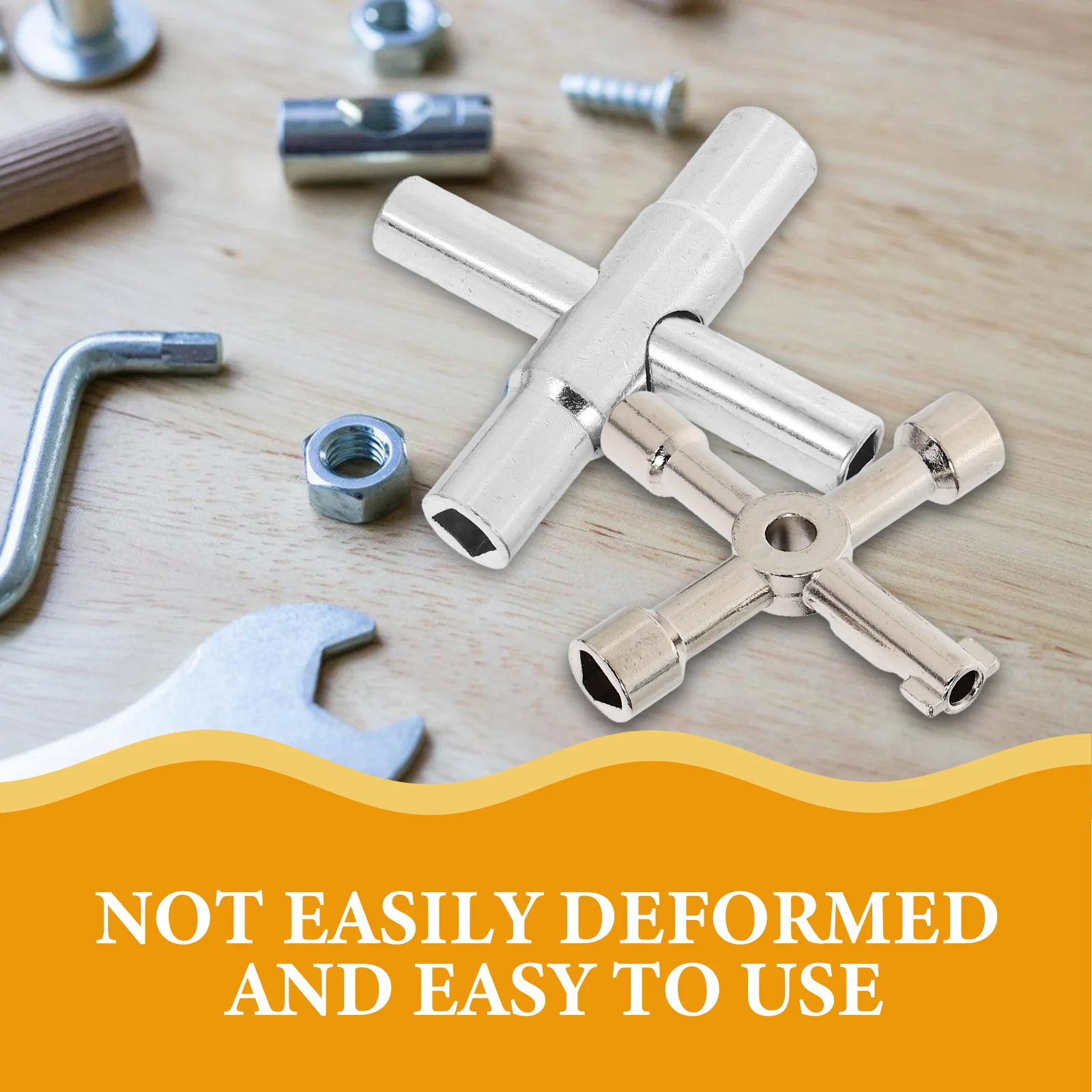 

2pcs Multi-Functional Water Key Gas Meter Valve Radiator Tool Socket Keys Utility Wrench Bleed Vent Heater Keys For