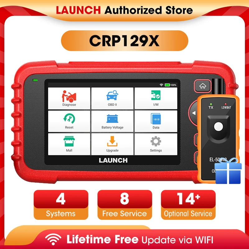 

Launch X431 CRP129X OBD2 Scanner Code Reader Diagnostic Tools Engine ABS SRS AT Oil SAS EPB TPMS Reset Creader129X OBDII launch