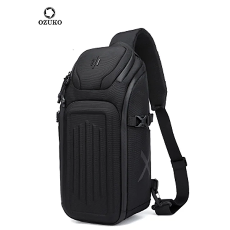 Ozuko novo saco de peito anti-roubo masculino de alta qualidade multifuncional crossbody saco masculino à prova dwaterproof água curta viagem ombro mensageiro sacos