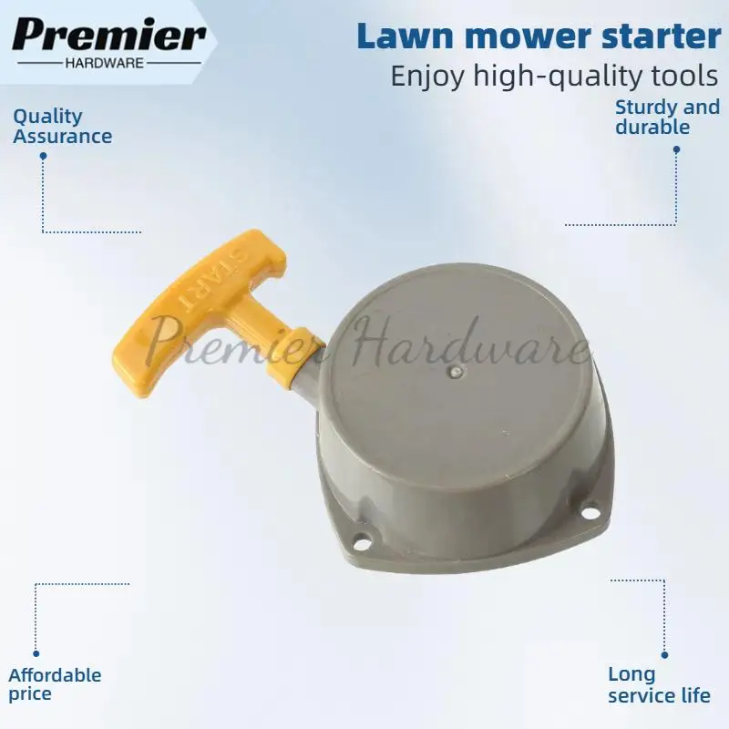 YM-Q-10 gruppo avviamento tosaerba, disco ritorno automatico tirato a mano, avviamento facile, adatto per accessori di ricambio tosaerba