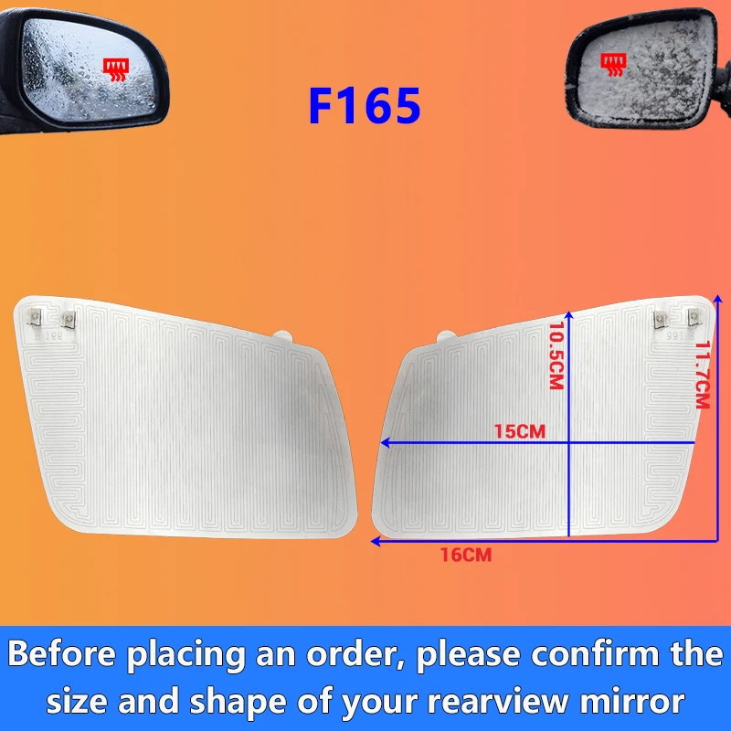 F165 Car Rearview Mirror Heating Pad Quick Remove Ice/Frost/Rain/Fog /DC 12V High Quality Wing mirror Heater /Safe Driving