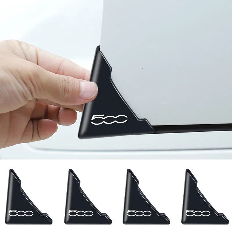 2Pcs Silicone Car Door Corner Cover Anti-Scratch Protection Stickers For FIAT 500 Tipo Toro Nuovo Freedom 500X Doblo Grazie