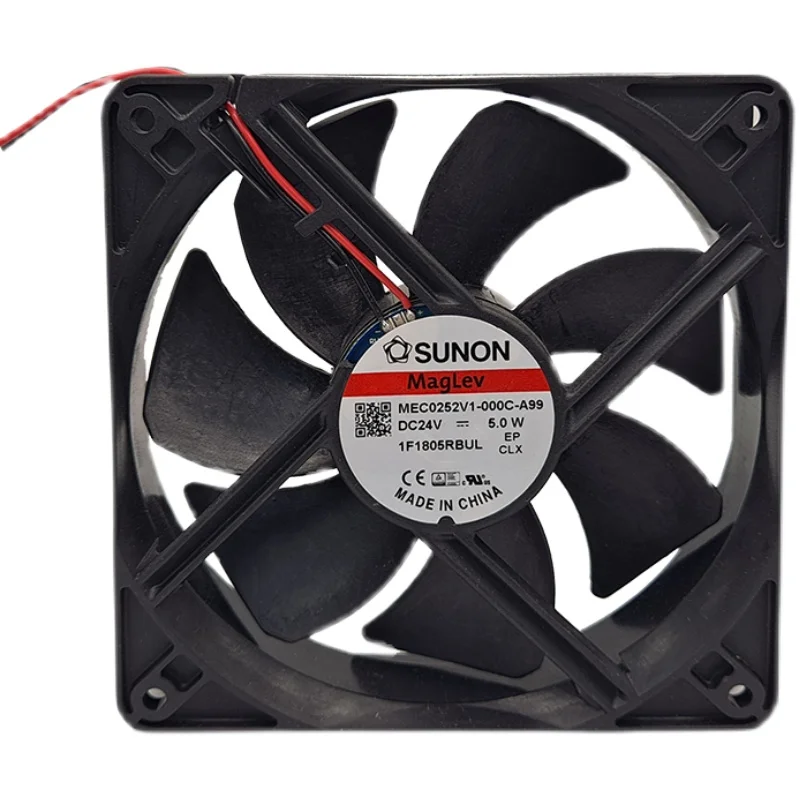 Ventilador MEC0252V1-000C-A99 de 24V, 108.2cfm, velocidad de 3100rpm, CC, 12CM, 120MM, 120x120x25MM