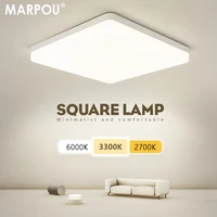 MARPOU Square LED Ceiling Lamp Bedroom Lighting Neutral White Cold White Warm White 48W 36W 24W 18W Led Ceiling Light Room