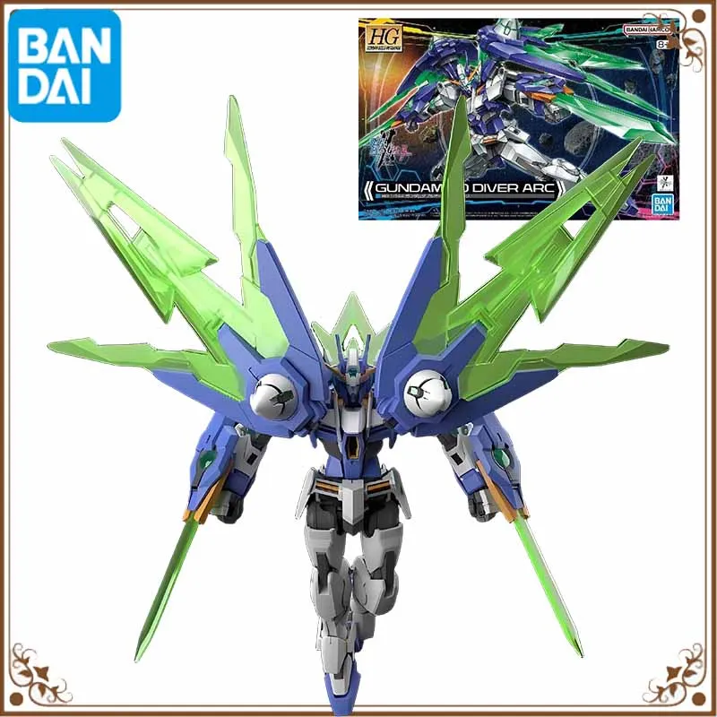 Bandai Original Gundam HG Series GUNDAM 00 DIVER ARC  Anime Action Figure Assembly Model Toys Collectible Model Ornaments