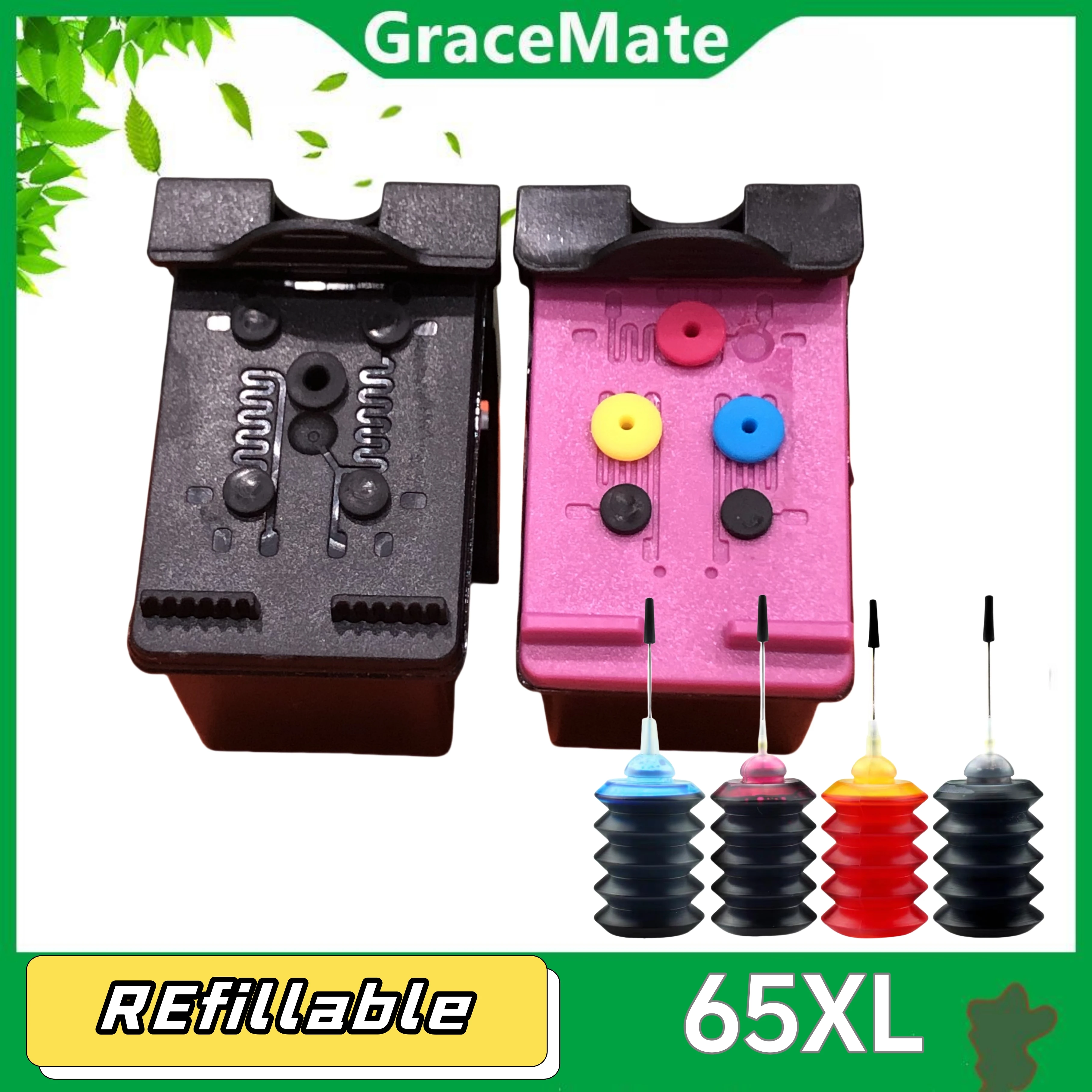 

65XL Ink Cartridge Replacement for Hp 65XL 65 Refilled Cartridge Envy 5010 5020 5030 5032 5034 5052 5055 2622 2624 2652 Printer