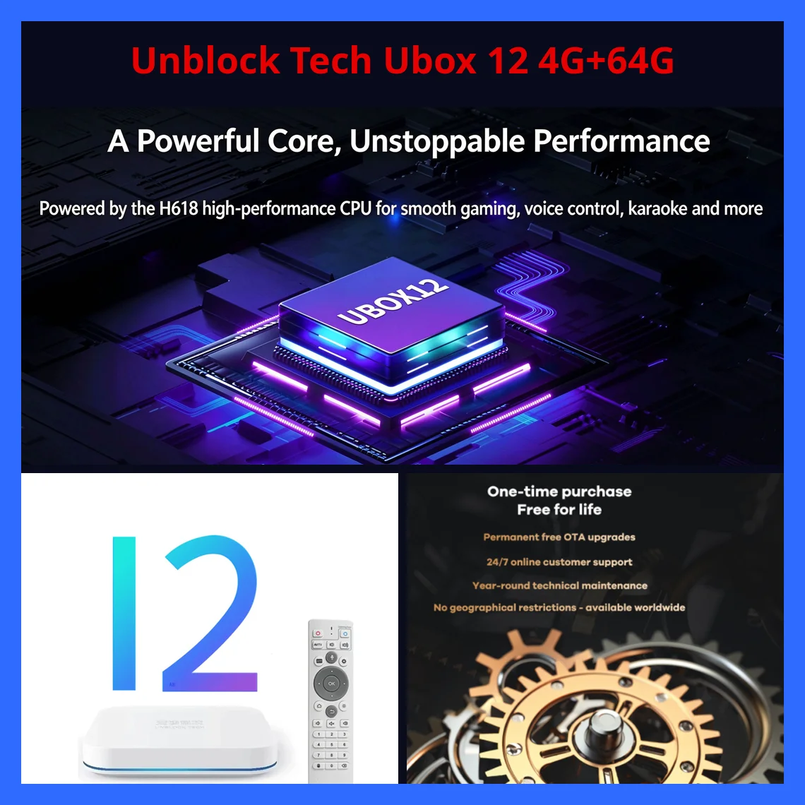 【Genuine】2026 New unblock tech UBOX12  AI smart tv box  4G+64G Hot in Asia UK CA Japan USA France Korea SG AU NZ Update UBOX11
