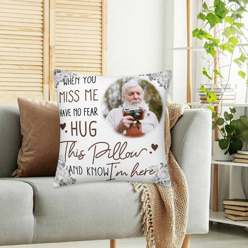 

DIY customized photos, personalized single-sided printed pillowcase, home decoration, commemorative gift, without pillow core