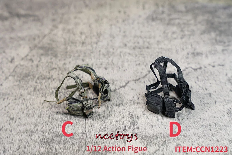 1/12 مقياس سترة مضادة للرصاص الذخيرة الناقل العسكرية التكتيكية معدات القتال ملحق صالح 6 بوصة عمل الشكل الجندي #5
