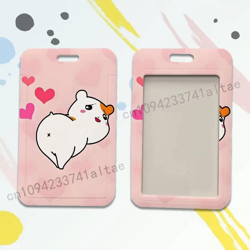 Cute Oruchuban Ebichu Badge Holder Pass Bus Work Card Cover Chest Pocket Students Card Holder Small Gift