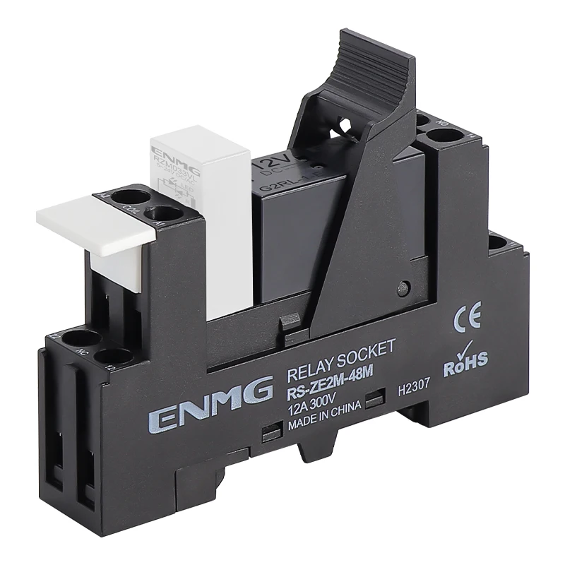 

ENMG DIN-Rail 2NO2NC G2RL-1-E Thin Relay 16A Small Electromagnetic G2RL-2 DC 24Vdc Input state LED indicator transient unipolar