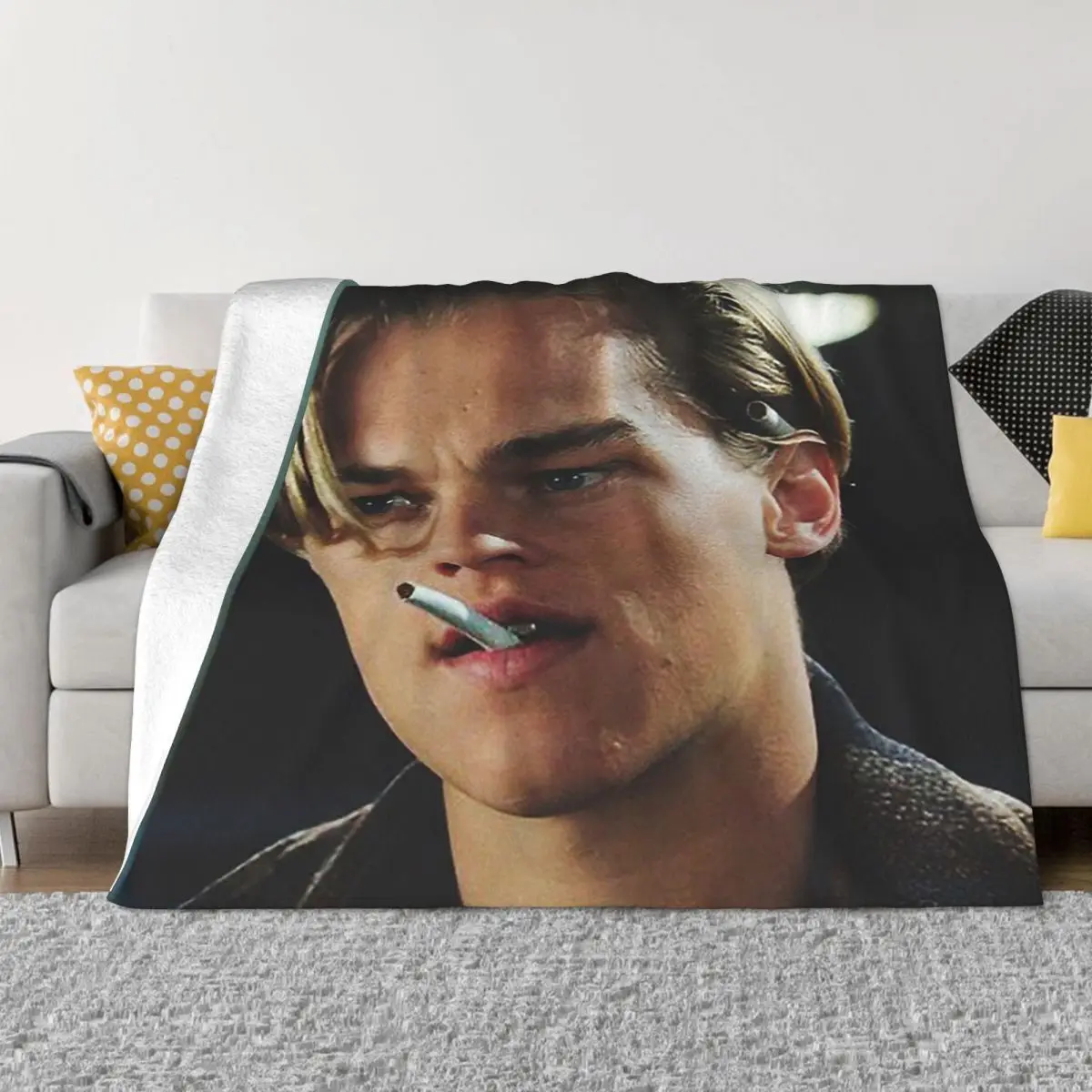 Leonardo Dicaprio 1 Plush Knee Blanket Couple Blankets Custom Blanket Personalized Throw Blanket