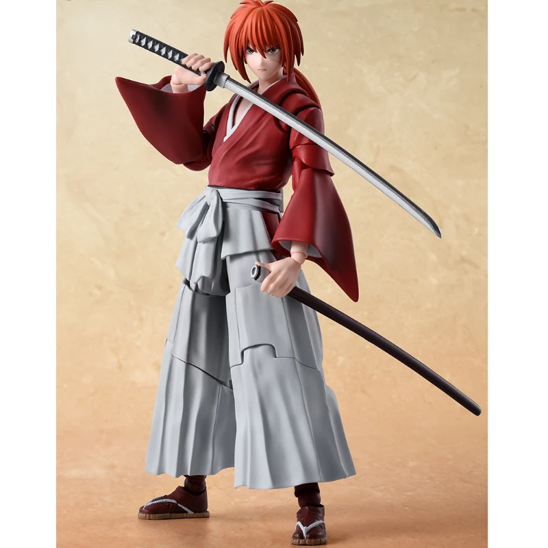 In Stock Original Bandai SHF Rurouni Kenshin Series HIMURA KENSHIN Action Figures Toys Gifts Model Genuine Collector Anime Hobby