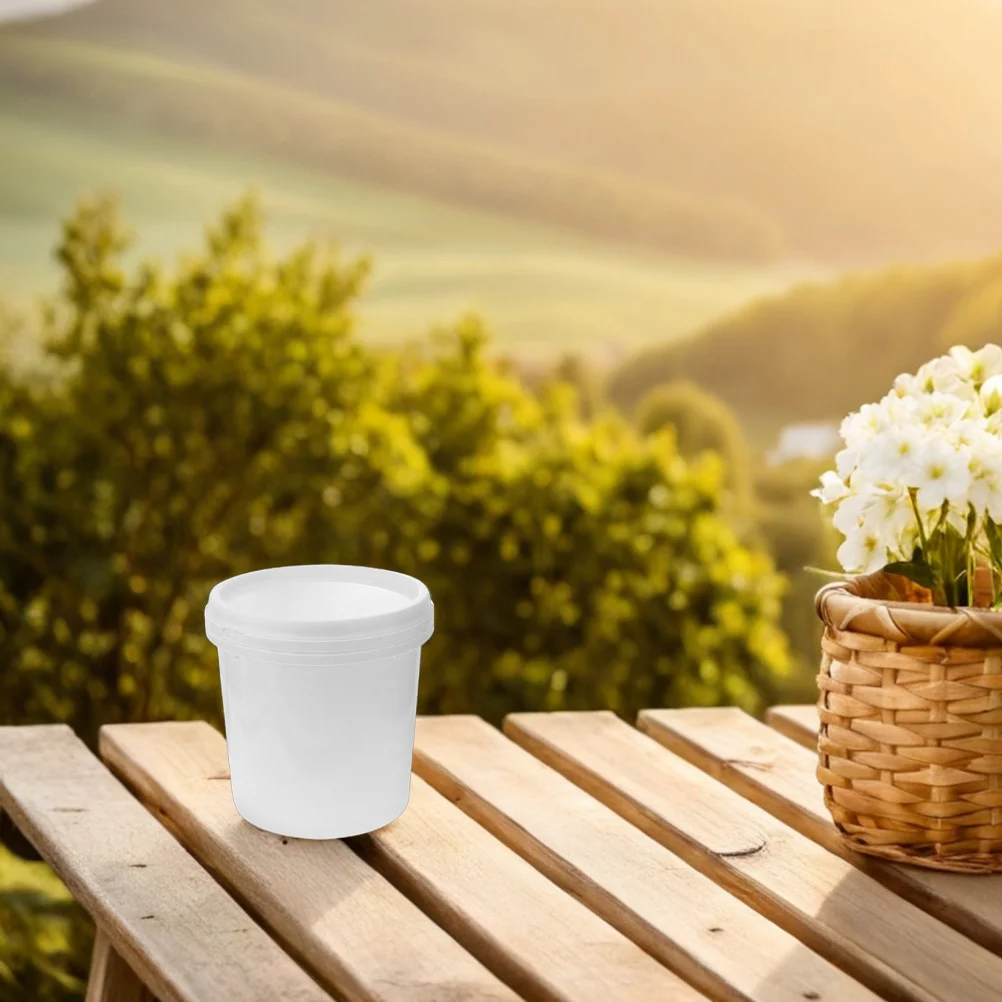 

3Pcs Plastic Buckets Food Grade Thickened Small Pails Sealed Lids Multipurpose Kitchen Storage Camping Cleaning Car Wash