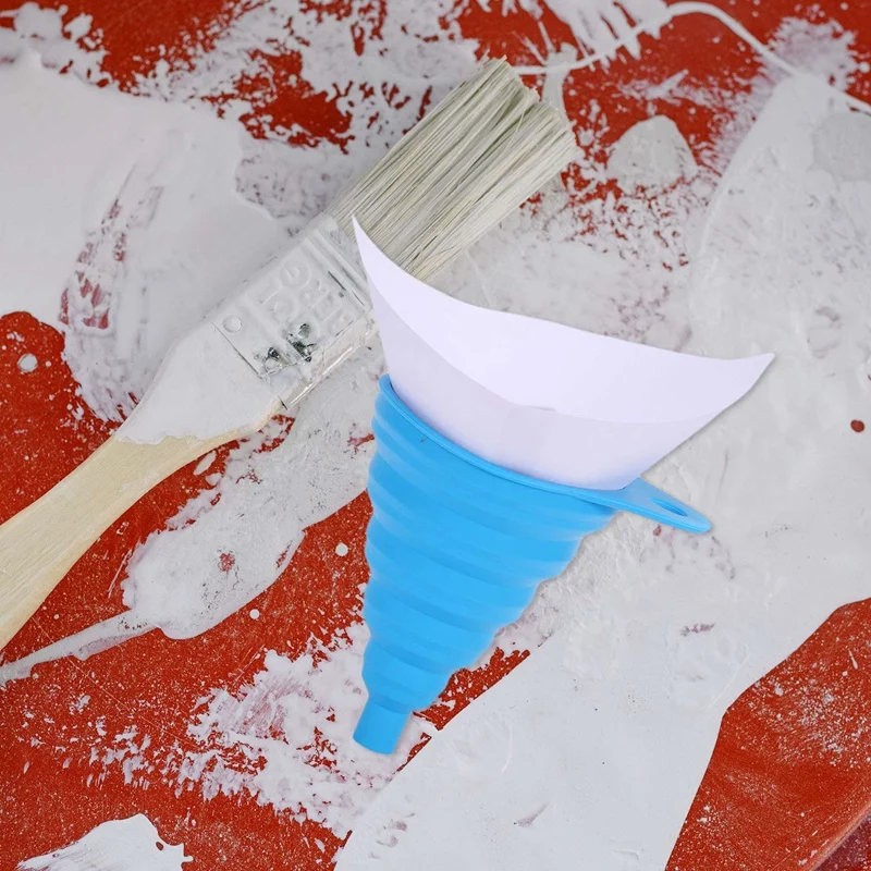 50 عبوة من مصافي الطلاء المخروطية 100 ميكرومتر مع قطعة واحدة من قمع السيليكون، فلتر طلاء 100 ميكرومتر مع نايلون ناعم-A69F