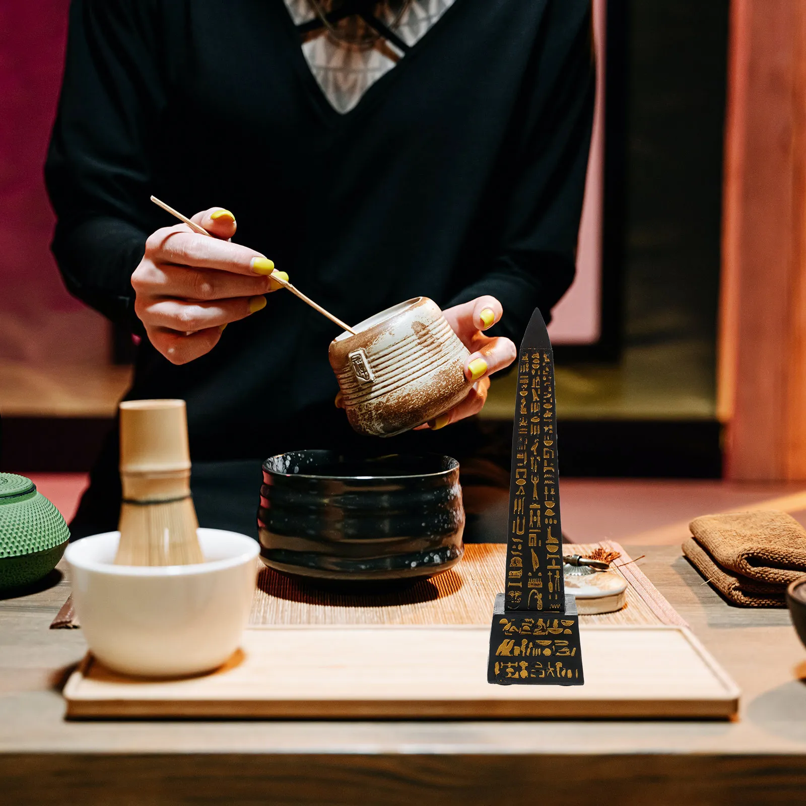 

Egypt Obelisk Decor Unique Resin Craft Home Office Desktop Ornament Decoration for Room Tabletop Desktop Ornament