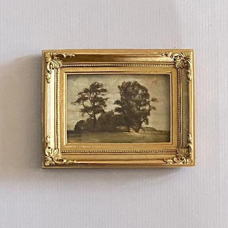 6 Inch Creative Resin Desktop Ornaments Photo Frame Gold Color Rectangle Picture Frame Photo Display Holder Home Decor