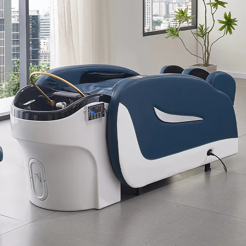 Fully automatic intelligent massage shampoo bed, hair salon, electric lift bed, water circulation head treatment bed