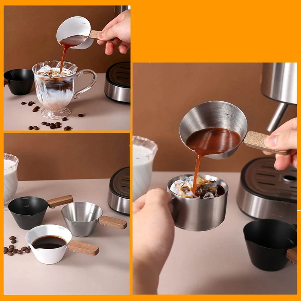 Home Coffee Making Espresso Shot Cup Espresso Measuring Cup Clear Marked Scales Ergonomic Handle Easy To Clean