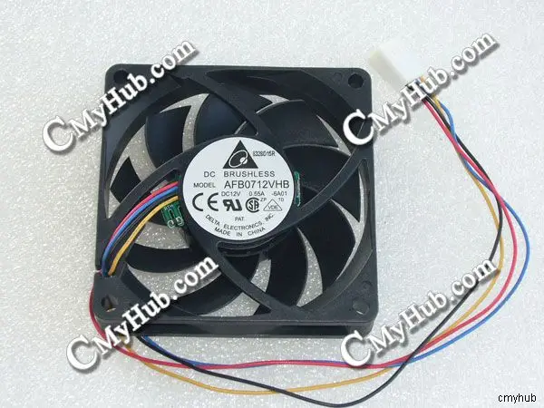 For DELTA AFB0712VHB-6A01 DC12V 0.55A 7015 7CM 70MM 70X70X15MM 4pin Cooling Fan AFB0712VHB-6A01