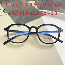 -1.0 -1.5 -2.0 to -6.0 Oval Finished Myopia Glasses Transparent Eyeglasses Prescription Eyewear , Reading +0.5 +1.0 +2.0 To +6.0