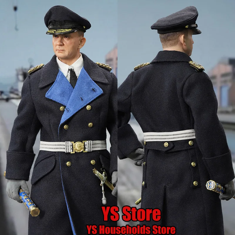 In Stock DID 3R GM654 1/6 German Navy Master Commander Man Action Figure Deep Blue Windbreaker Decor 12