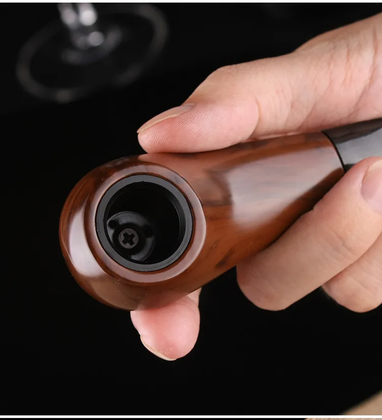 Mini Ebony Resin Wood Pipe Handmade Tobacco Pipe Portable  Smoking Pipe Vintage Bent Smoke Pipe Accessory