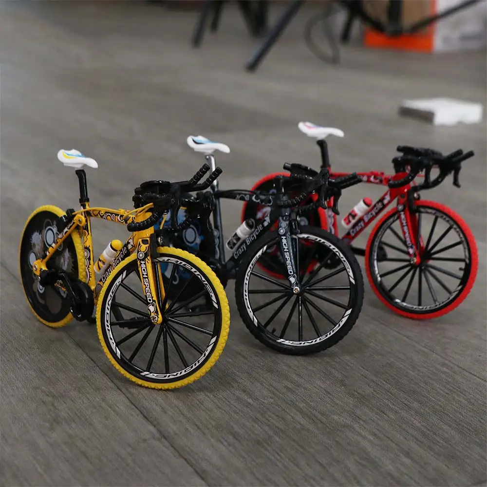 1:8 Scale Bicycle Model Toy Road Mountain Home Decor Finger Mini Bike TT Racing Diecast Simulation Bike Collection