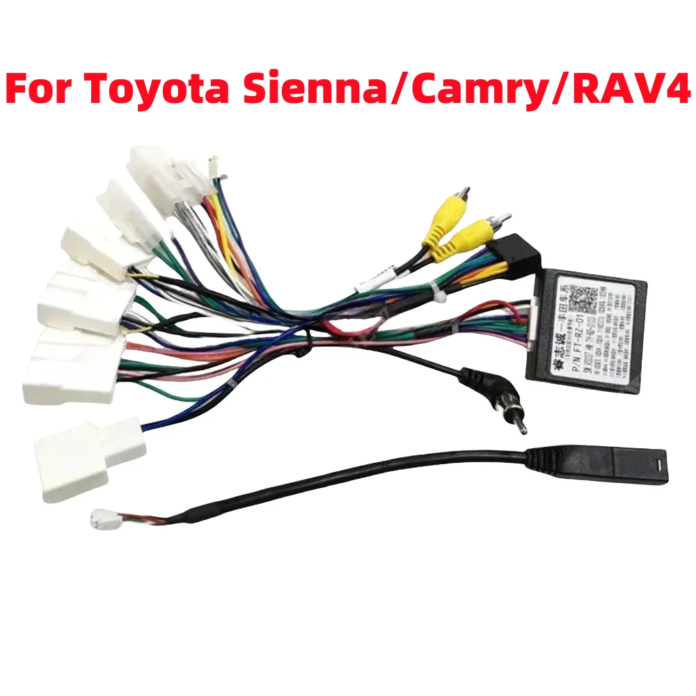 For TOYOTA CAMRY RAV4 COROLLA IZOA CHR SIENNA HIGHLANDER KLUGER LEVIN FORTUNER HULIXcoaster PRIU ALLION 260 ALPHARD radio cables