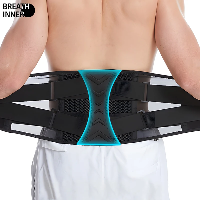 

Back Brace for Lower Back Pain Relief with 11 Metal Plates Supports, Adjustable Back Support Belt for Gym, Back Pain Relief