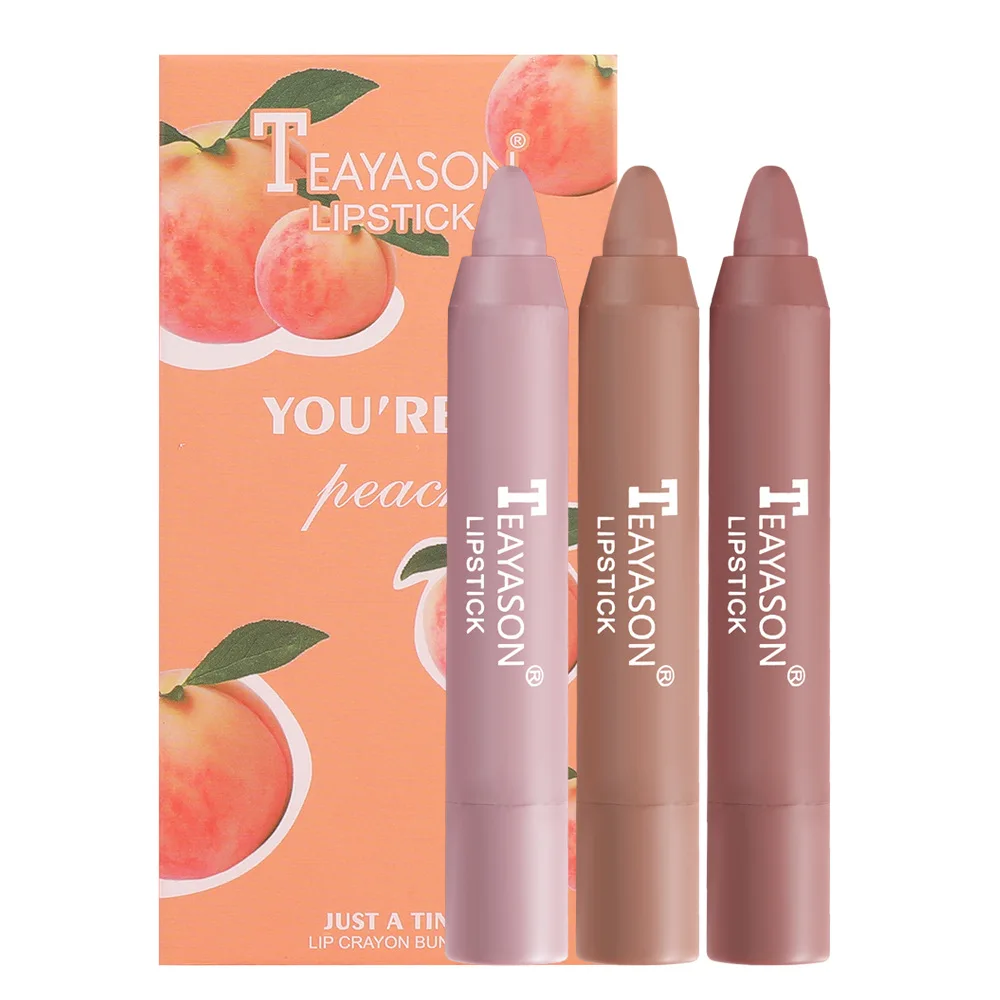 Crayon Velvet Matte Lipstick Set, resistente à água, alta cobertura, maquiagem duradoura, hidratante, lápis labial, cosmético labial