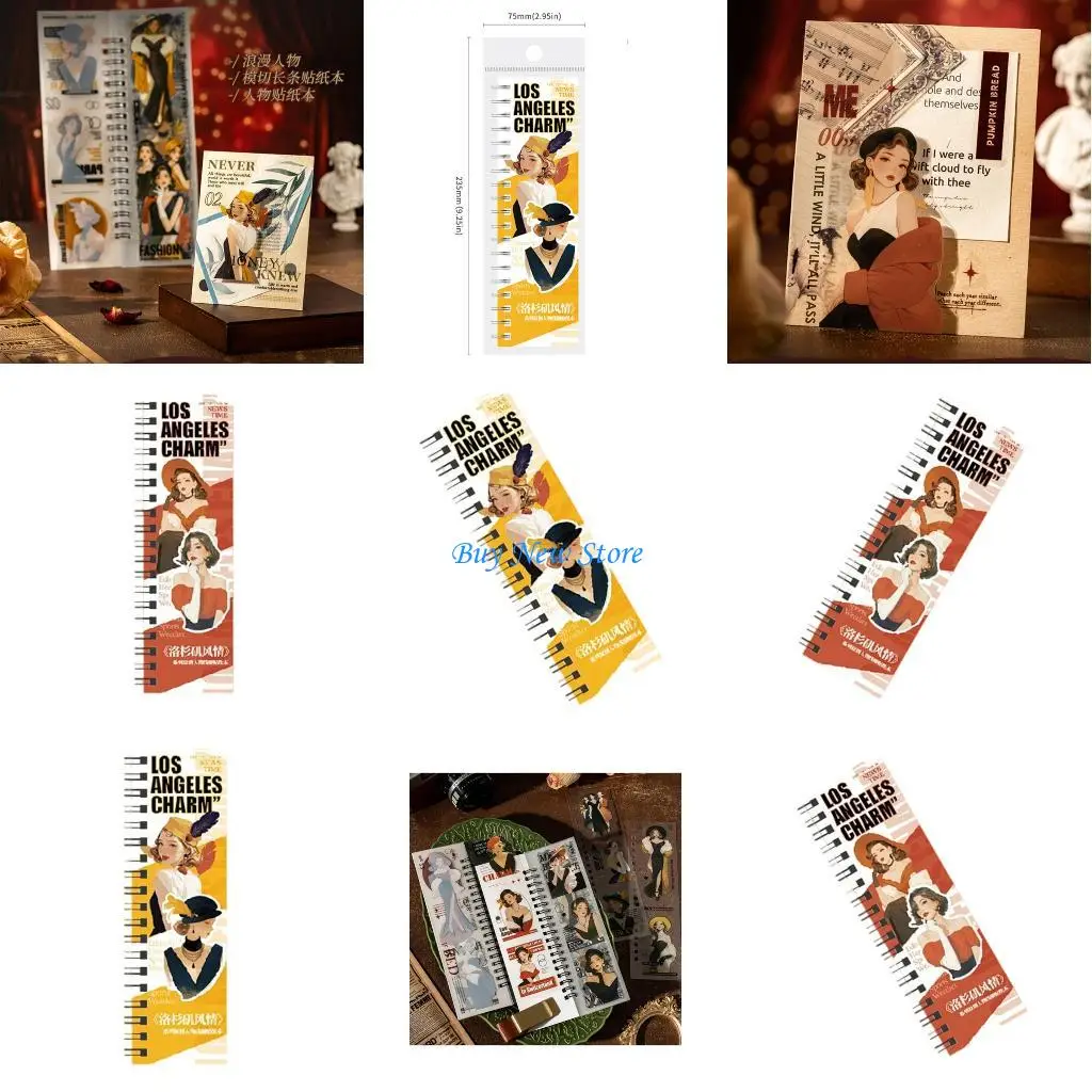 

20CE Los Angeles Girl Decorative Sticker Die Cut PET Adhesive Sticker for Journaling
