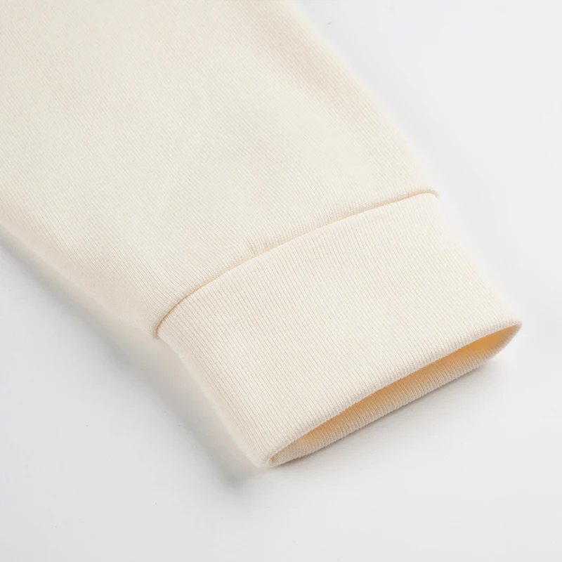 هوديي متباين الياقة شعار مطبوع مخصص للرجال والنساء بأكمام طويلة زي فريق التطريز الشخصي