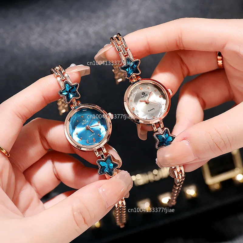 

Blue Lucky Star Ladies Watch Korea Style Female Students Wristwatches Fashion Women Elegant Bracelet Relojes Mujer Relógio