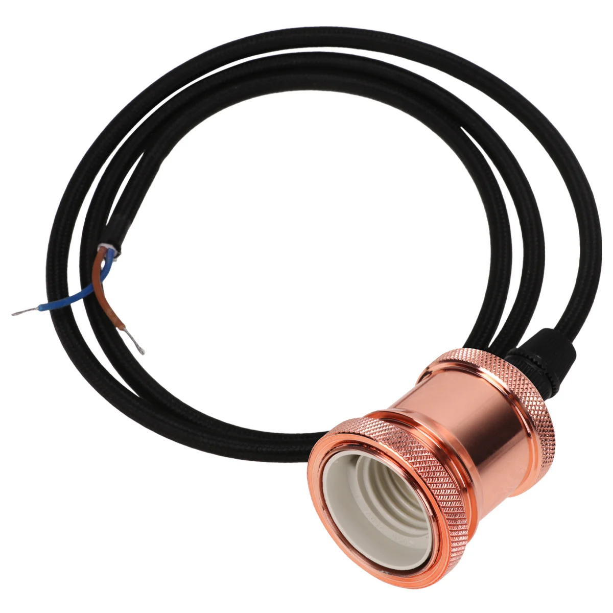 Vintage E27 Lamp Bases Retro Lamp Holder Accessories Light Holder Practical Light Base for Home Living Room (Rose Gold)