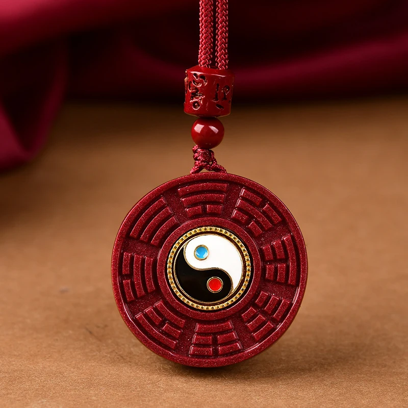 Purple gold sand Tai Bagua pendant keychain women's necklace high-content pendant jewelry men's