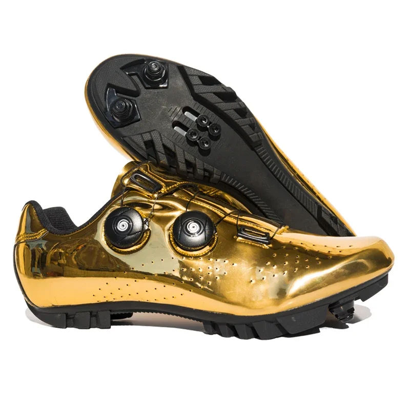 Gold Silver Men MTB Cycling Sport Shoes New Cool Women Dirt Road Mountain Bicycle Sneakers Top Quality Bike Shoes