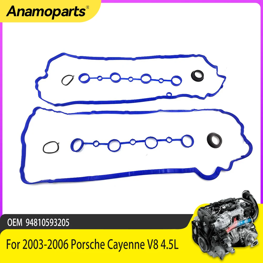 Zestaw uszczelek pokrywy zaworów pasuje do Porsche Cayenne Turbo 955 9PA 4.5L V8 Gas 94810593205 2003-2006