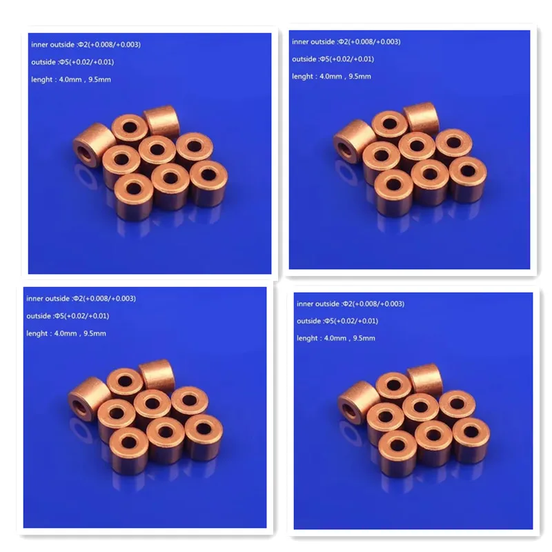 10pcs/lot Copper brass small bearing metallurgical parts Powder Metallurgy oil mini bearing copper sleeve gear