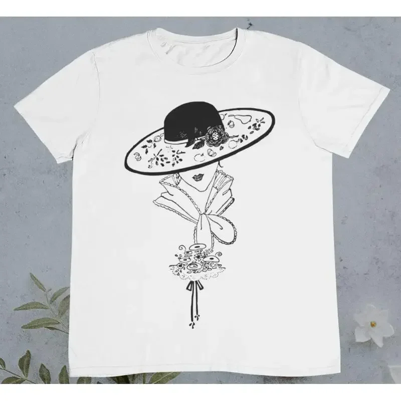 An Elegant Lady With Vintage Hat T shirt Loyal 100 Premium Cotton