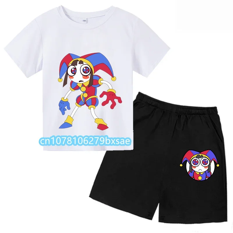 Hot Sale The Amazing Digital Circus Graphic Cartoon Kids T-Shirts Girls Clothes Baby Boys T shirt Summer Children Tops Sets